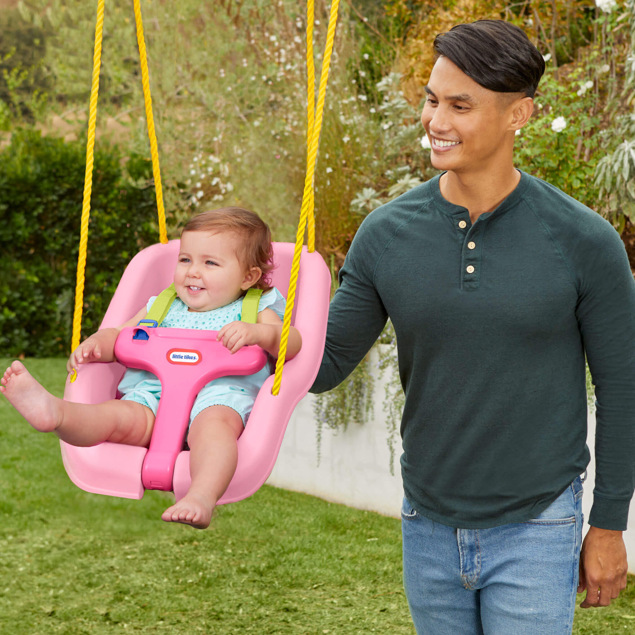 Little Tikes 2-in-1 Snug 'n Secure? Swing - Pink - Image 2