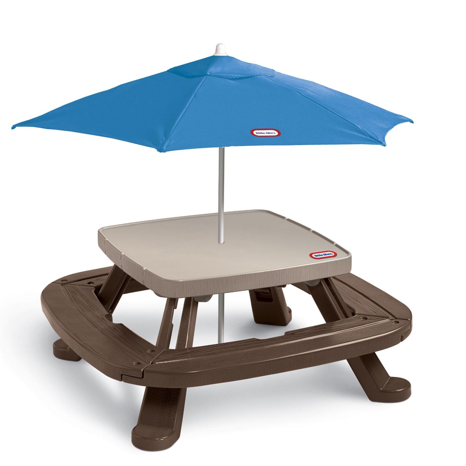 Little Tikes Fold 'n Store? Picnic Table with Market Umbrella - Image 2